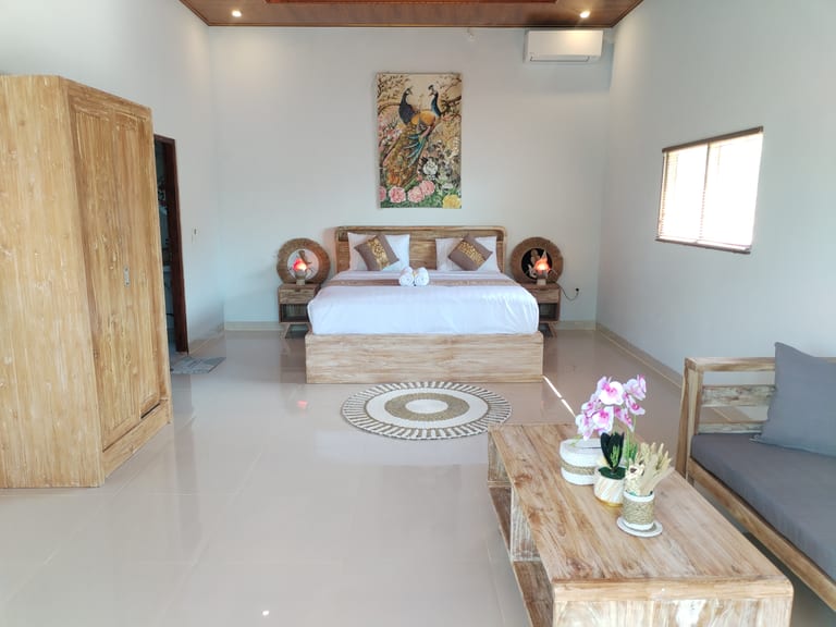 Standard Sea-View Room at Pondok Idaman — Amed homestay above the dive center